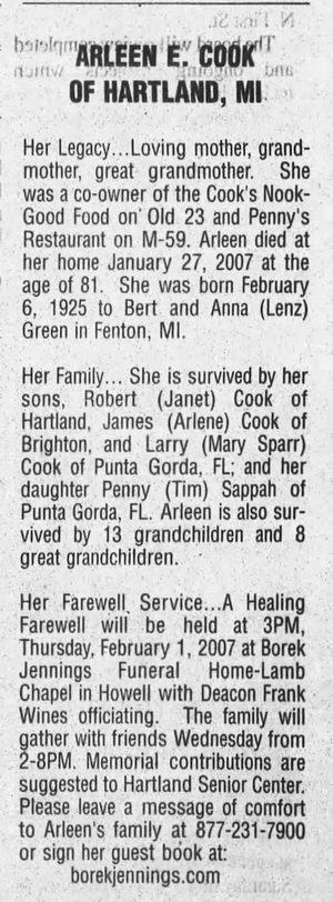 Pennys Restaurant (Dicks Lunch, Franks Country Oven) - Jan 30 2007 Article